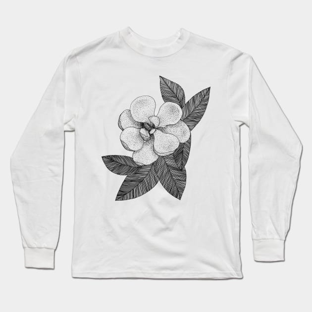 Magnolia - flowers, spring, leaves Long Sleeve T-Shirt by Inspirational Koi Fish